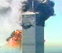 The destruction  of the World Trade Center in New York City on Sept. 11, 2001